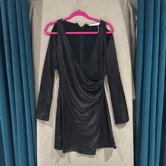 Astr Black Long Sleeve Dress - Picture 1 of 3